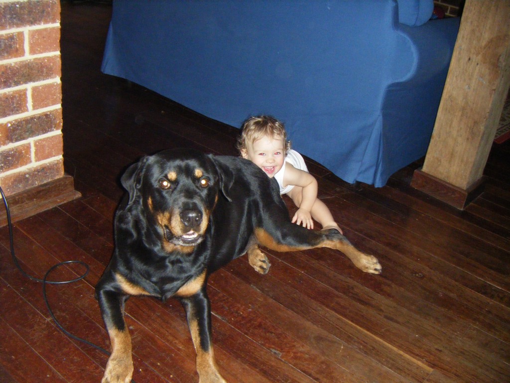 Bells with Atticus the best dog ever...